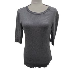 Cable & Gauge Light Gray Knit Top